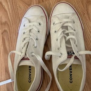 Girls white Converse size 3